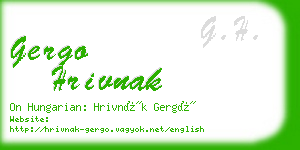 gergo hrivnak business card